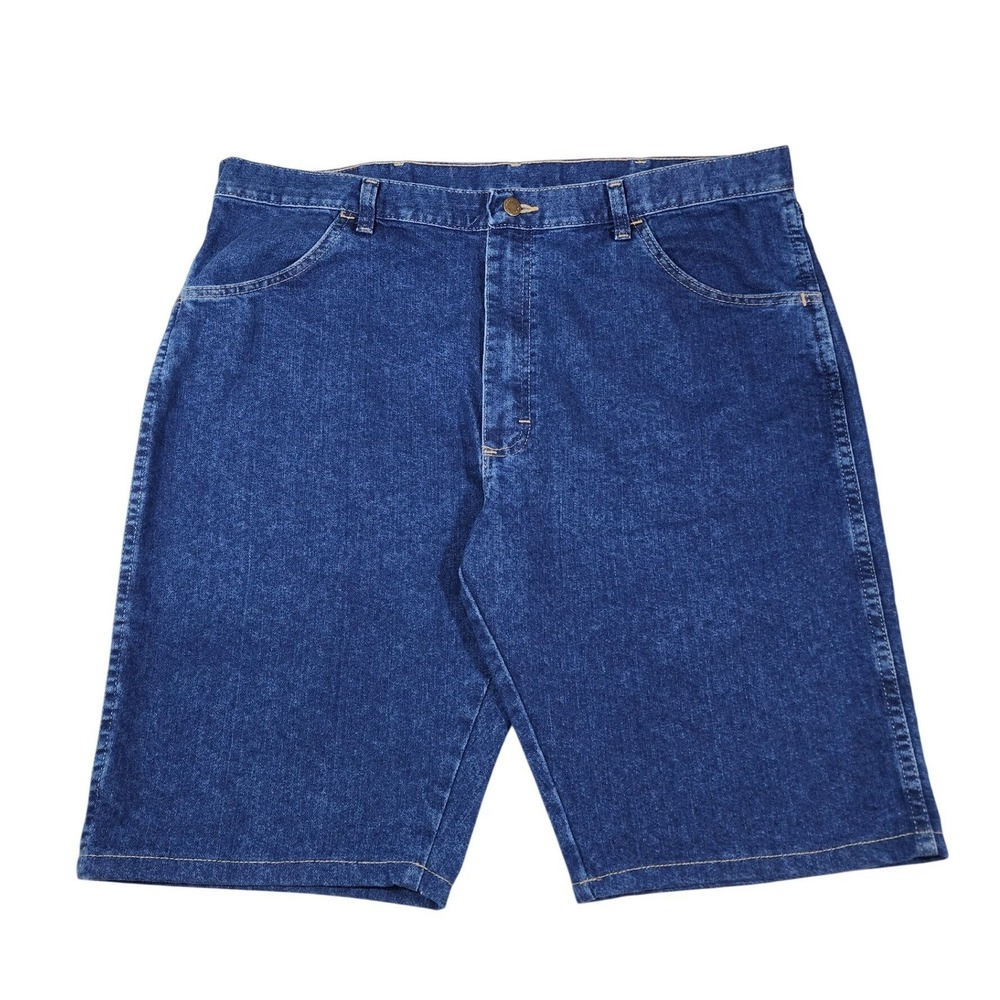 Wrangler Blue Denim Shorts 40 Regular Fit 90s Classic Western Americana Dad Core